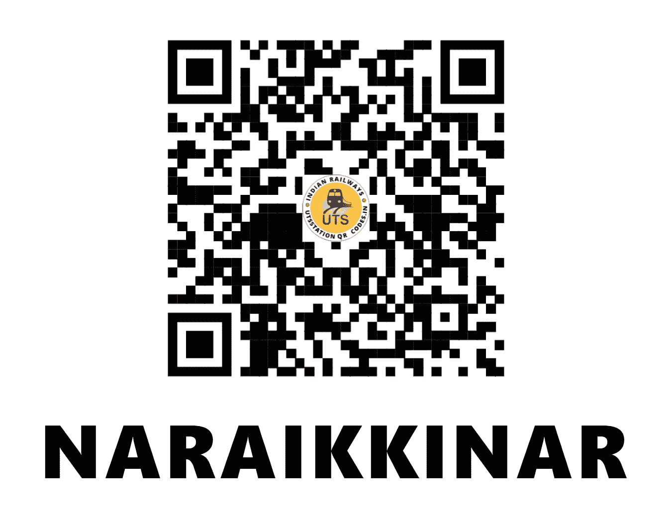 UTS QR Code for NARAIKKINAR - NRK - SR (TAMIL NADU)